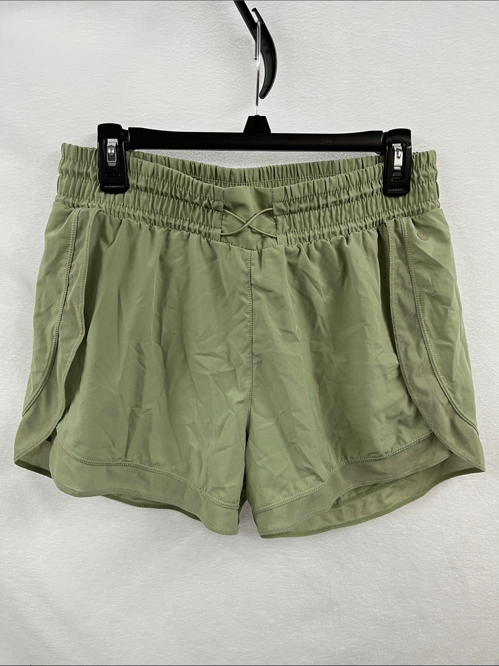 Danskin Light Olive Athletic Shorts with Elastic Waist